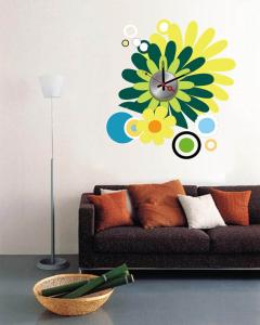 Quality Fashion Design Vinyl Wall Sticker Clock 10A019 Flower Wall Decoration wholesale