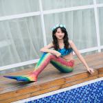 Colorful Unicorn Mermaid Tails for Swimming Princess Bikini Bathing Suit