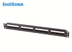 Quality Black Network Cable Patch Panel Metallic Frame Excellent Corrosion Resistance wholesale