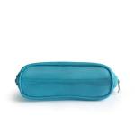 Custom Blue Promotional Transparent Mesh Cosmetic Bags With Logo