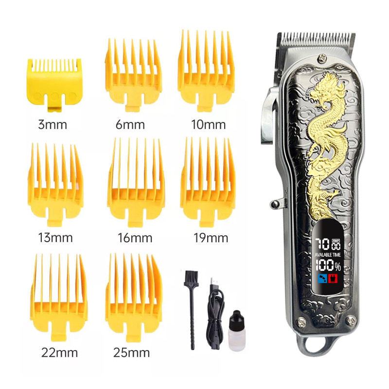 Men Electric Hair Clippers , LED Rechargeable Professional Hair Trimmer