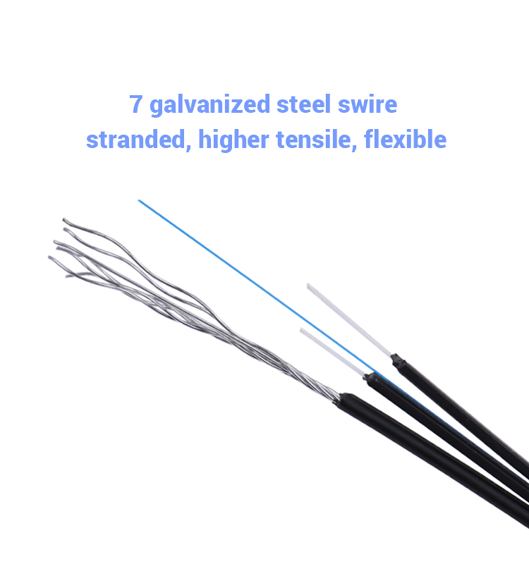 Weiruo Core GJYXCH GJYXFCH GJXH G657A1 FTTH Fiber Optic Drop Cable