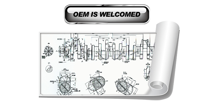 Genuine Machinery Engine Parts manufacturing forged crankshaft 6D125