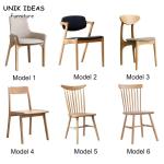 White Black Grey Scandinavian Dining Chairs Wood Oak Windsor Restaurant