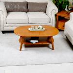 Retro Oval NC Painting Rubberwood MDF Coffee Tables