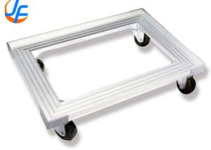 Quality RK Bakeware China Foodservice NSF Stainless Steel Mobile Bread Pan Dollies 600 × 400 wholesale