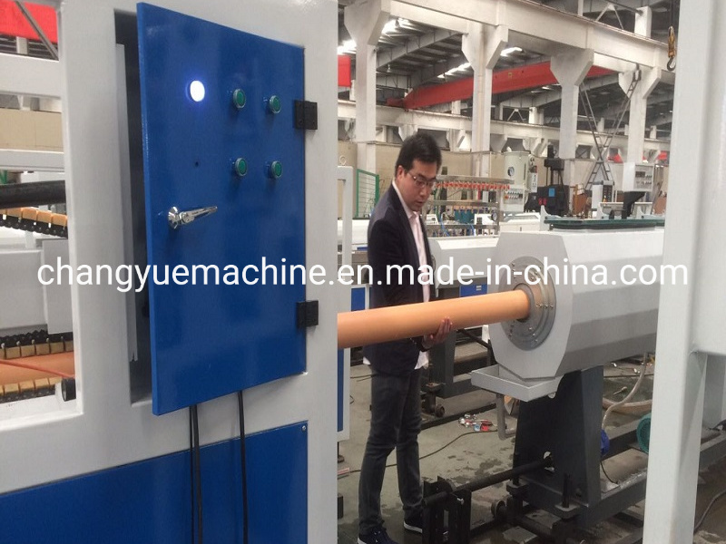 High Capacity Plastic PVC Pipe Line Twin-Screw Extruder Machine