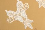 Chemical Guipure Lace Applique , Bows Embellished Wedding Lace Applique