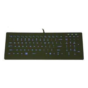 Quality Washable Medical Industrial Silicone Backlit Keyboard With Low-profile Keys wholesale