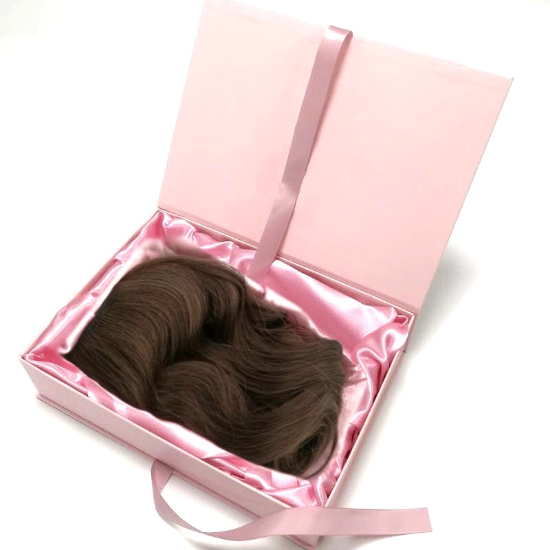 Wig Packaging Spot UV Cosmetic Paper Boxes Varnishing With Silk