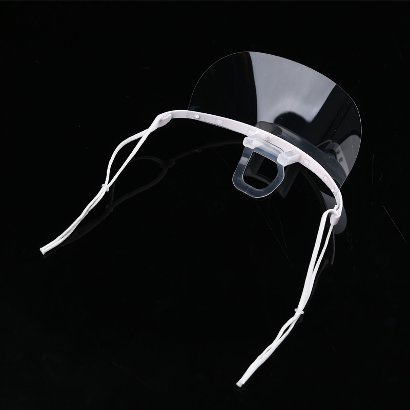 Spittle Prevention Transparent Plastic Face Mask For Dental