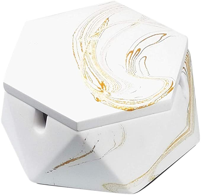 Japanese Smokeless Cigarette Ashtray with Lid Stainless Steel Ash Trays Covered Windproof