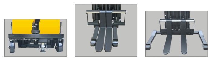 Lifting Height 2500mm Electric Pallet Stacker With Fix Type Forks Easy Operating