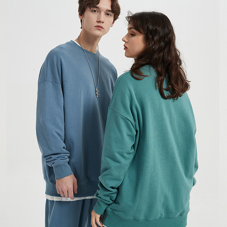 Crew Neck Organic Pure Felpa Uomo 350g Moletons Camisa De Entrenamiento 100%Cotton Sweatshirt Pullover Hoodie