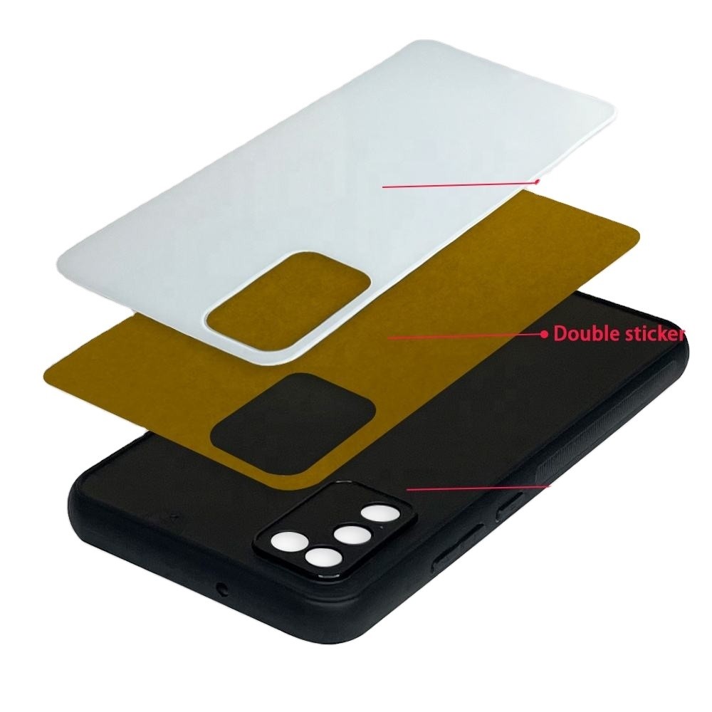 TPU Glass Sublimation Blank Phone Cases For Samsung A42 5G Sublimation Glass Phone Cases