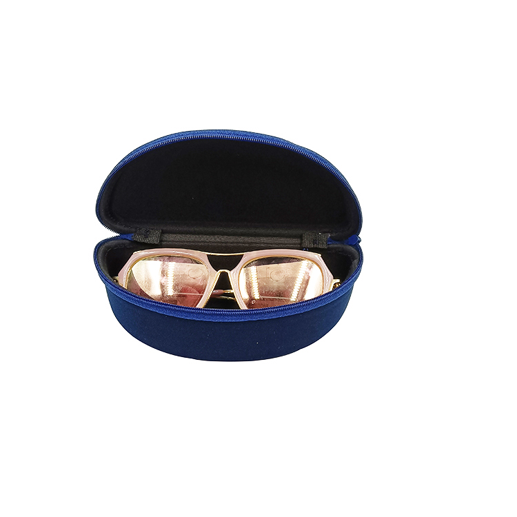 Customizable Logo Zipper Eyeglasses Case Big Box Black Glasses Case Shockproof