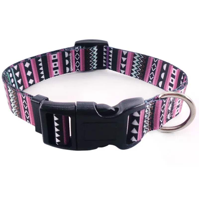 Dog Collar Multipattern Colorful Fashionable Folk Style Adjustable