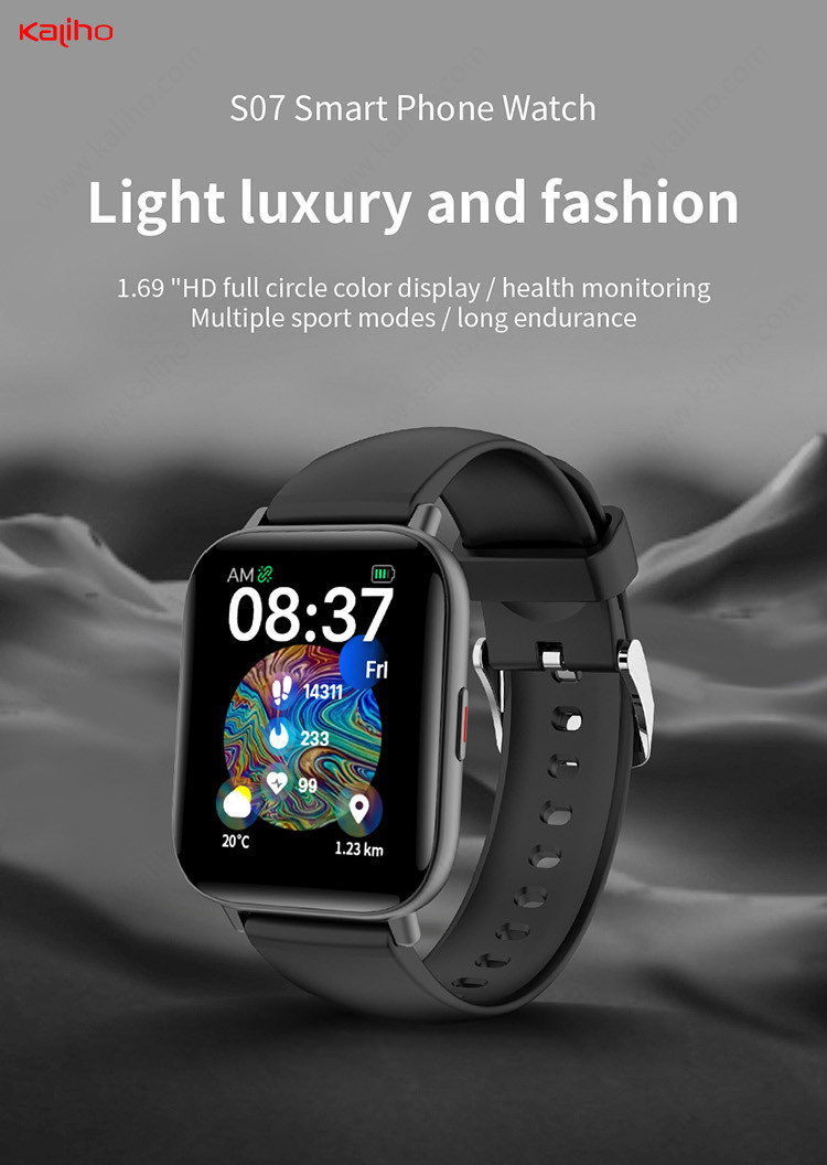 Ble5.2+Ble IP67 Waterproof Audio Fitness Tracker Smartwatch CE ROHS