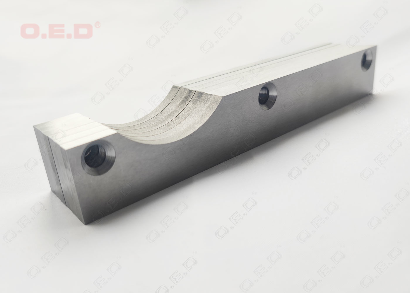 R102 YL10.2 Tungsten Carbide Wear Plate With M8 Bolt Holes Length 197mm