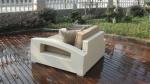 Outdoor Rattan Furniture Lounge Sofa , Luxury Conservatory Sofa Bed
