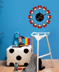 Quality Blue Decorative Wall Sticker Clock, 3M Removable vinyl Decals Wall Art Decoration 10A133 wholesale