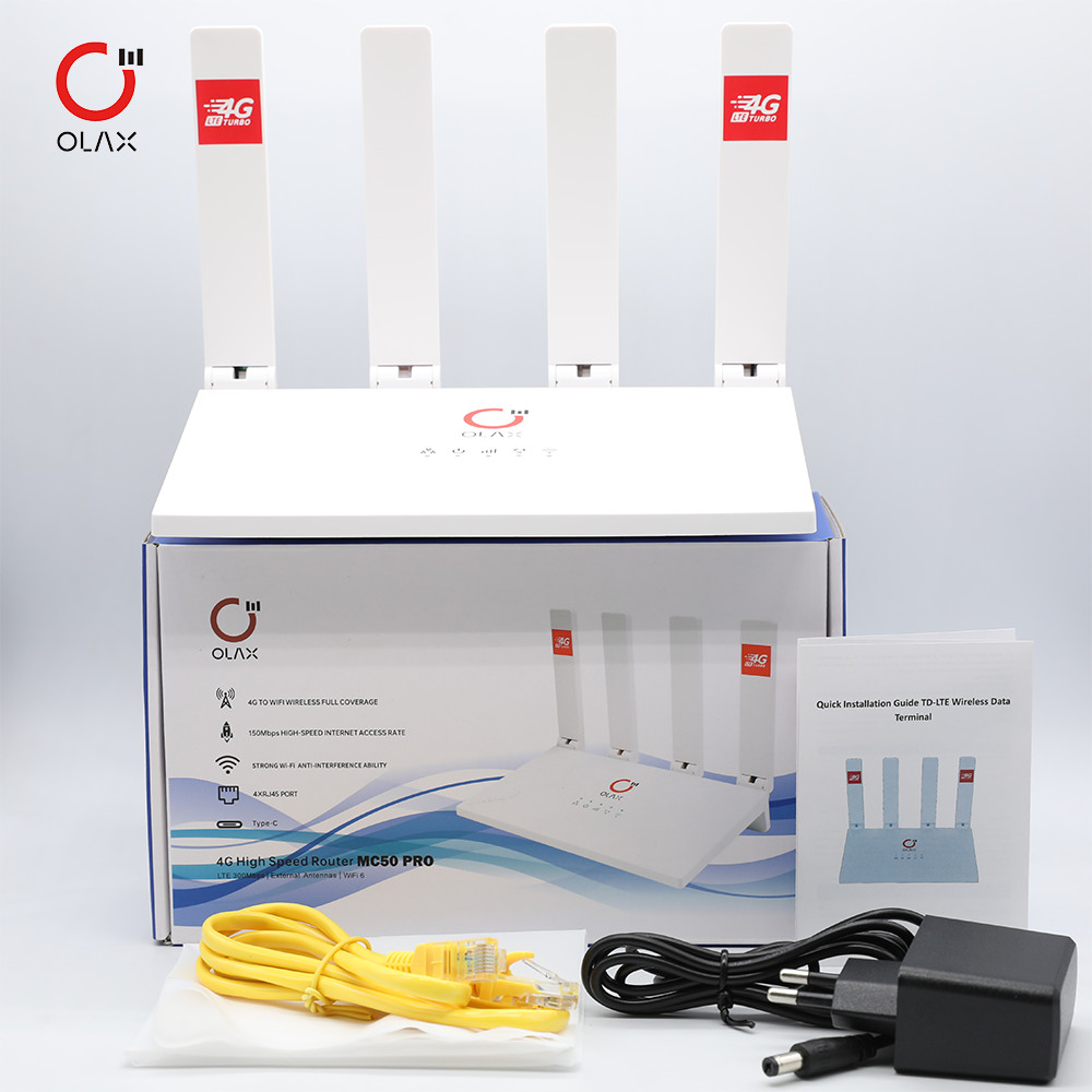 OLAX MC50 pro wifi outdoor portable universal wireless modem 4g lte wifi router 4g cpe router with sim card slot