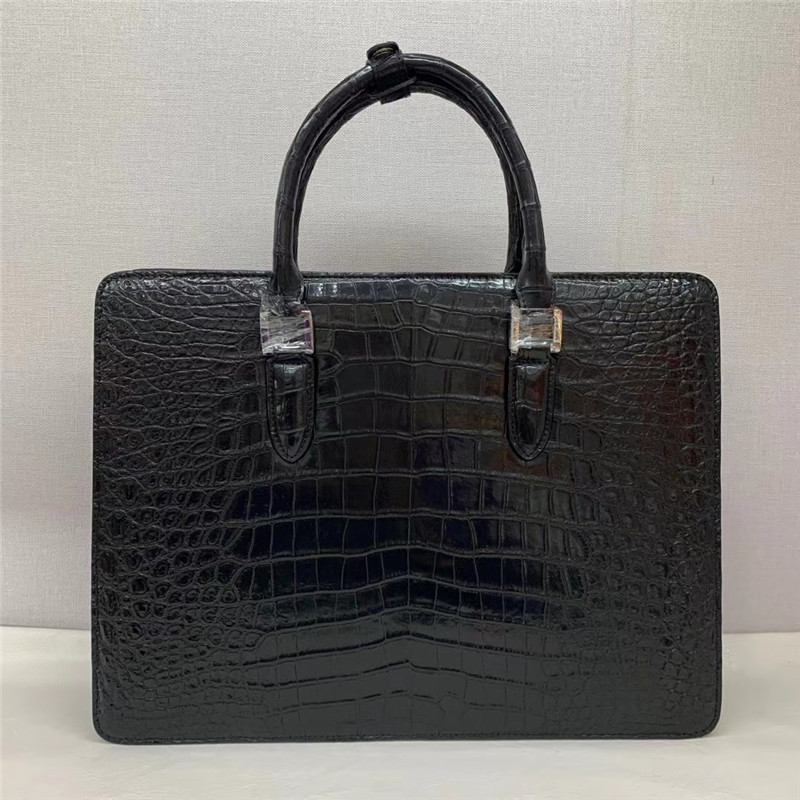 Authentic Crocodile Belly Skin Businessmen Briefcase Large Coded Working Purse Genuine Real Alligator Leather Male Purse