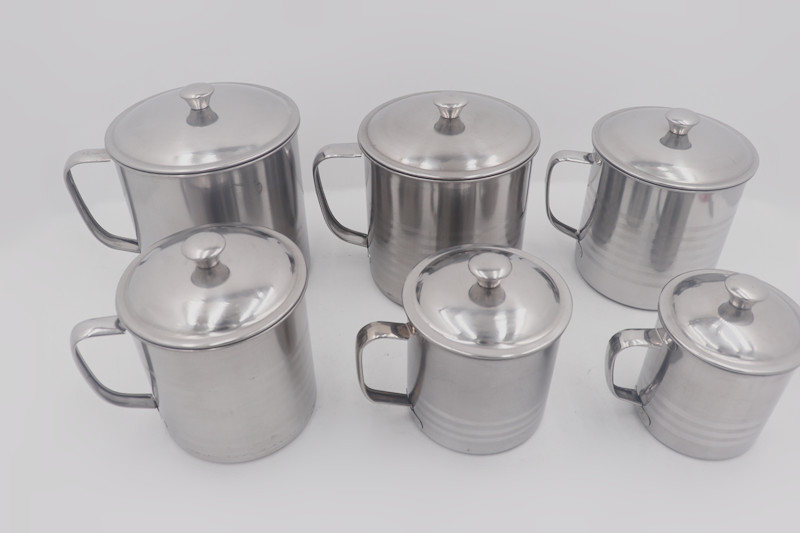 0.217cbm 9cm Drinkware Stainless Steel Water Mug With Rolled Edge