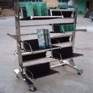 Quality Stainless Steel Hanging Basket ESD PCB Trolley Roll Container wholesale