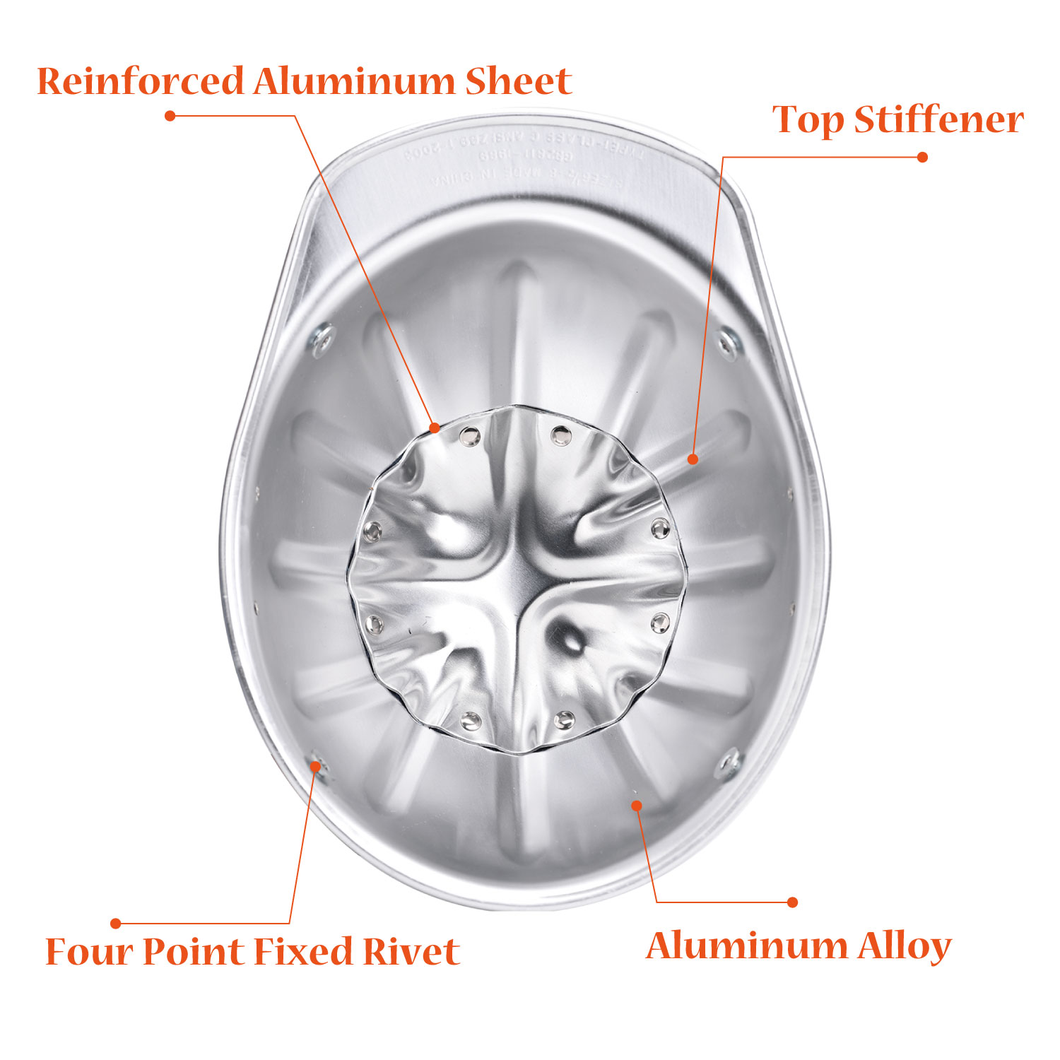 4 Points Metal Shell Silver Lightweight Safety Helmet For Electrical Work OEM