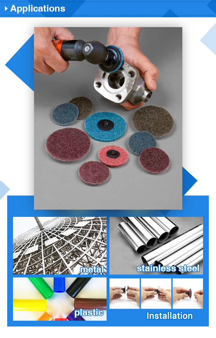 TR Backing Coarse 3 Inch Quick Change Sanding Disc For Metal