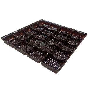 Quality Custom 20 Cavity Plastic Chocolate Packaging Brown Chocolate Plastic Tray Packaging wholesale