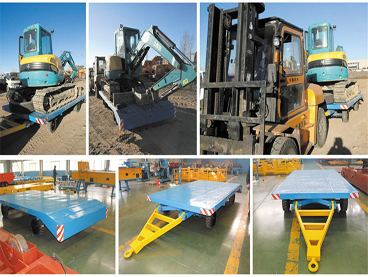 Non-motorized straddle carriers connected with other transfer car