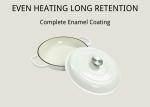 White Cast Iron Casserole Enamel Casserole Dish All Glass Top