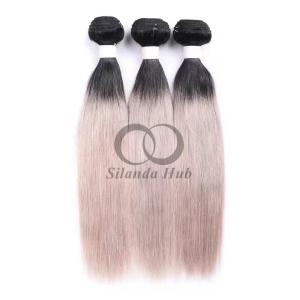 Quality #T1B/Grey Straight Remy Human Hair Bundles Sew In Weave Bundles Brazilian Bundle Deals wholesale