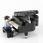 City home accessories bricks hotel decoration grand piano musical instrument