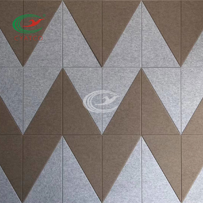 Odorless Soundproof Acoustic Wall Felt , Stable Polyester Fiber Acoustic Board