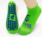Green Color Unisex Trampoline Grip Socks Ankle Length Socks Safety Jumping Sock