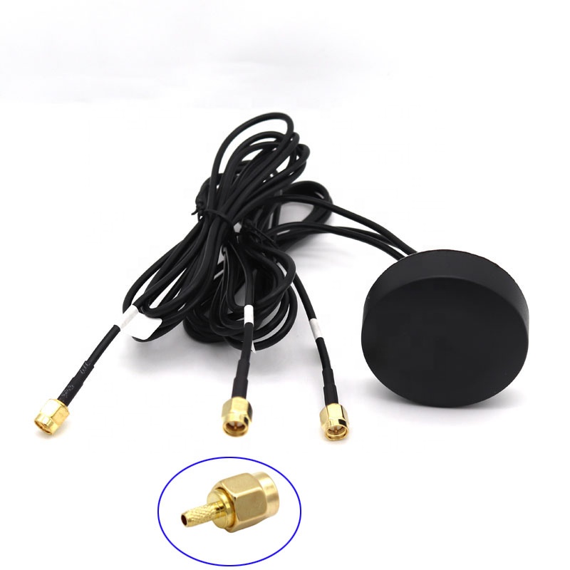 3m RG174 Combo GPS GSM Antenna with Cellular and SMA Male Cable