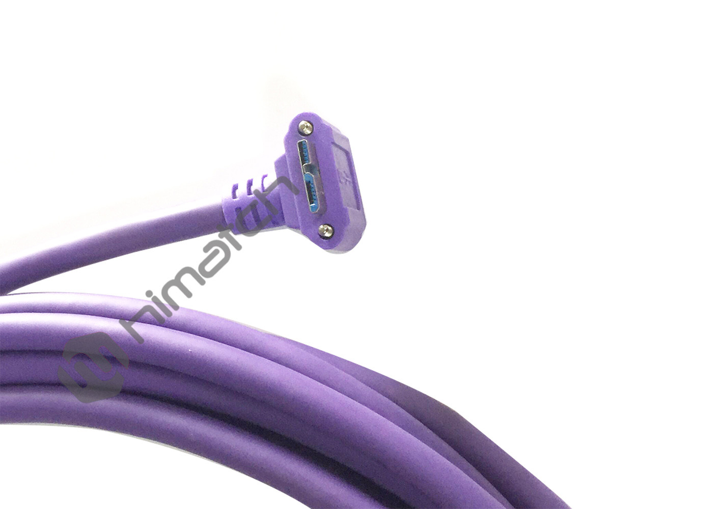 A Male to Micro B Male Thumbscrew Locking USB3 Vision Cable 5M