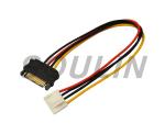 Red Color 7+15pin 22pin SATA Cable Female To SATA Female W/ Molex IDE 4Pin Power