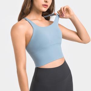 Quality Yoga Women's Strappy Sports Bras Criss Back Workout Padded Wireless Yoga Top wholesale