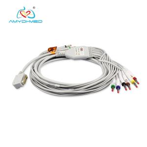 Quality Durable Safety EKG Lead Wires , Nihon Kohden Ecg Cable TPU Material wholesale