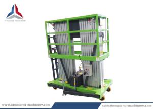 Quality 200kg Capacity Double Mast Hydraulic Aluminum Lift with 10m Platform Height wholesale