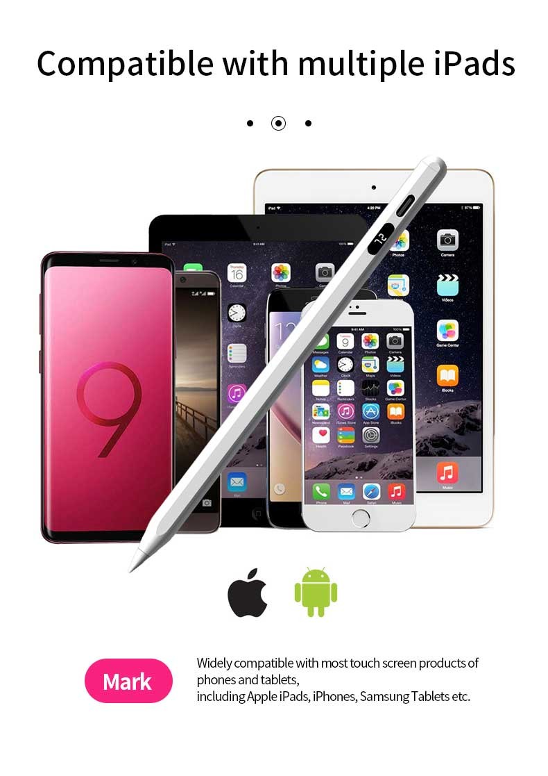 Rechargeable Digital Stylus Pencil Compatible With IPad / Tablet