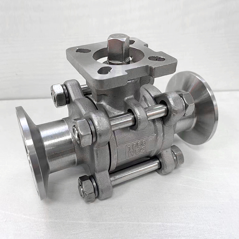 3PC Sanitary Clamp Ball Valve with ISO 5211