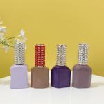 Odm 10ml 15ml Empty Glass Nail Polish Bottles With Shine Cap