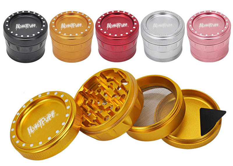 Durable Herb Grinder 63mm Four Layer Drum Type Multi Colored Iso Approval
