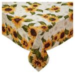 Oilproof PEVA Sunflower Plastic Table Cover For Daily Life