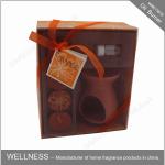 Sweet Smelling Ceramic Scented Oil Burner With Small Candle In The Box